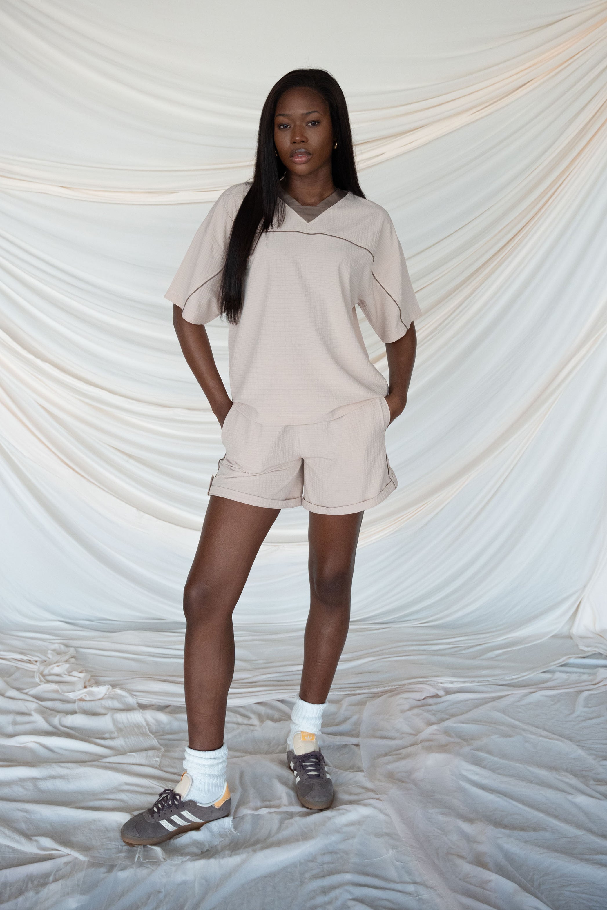 Nude Loose Shorts Sebnem Gunay