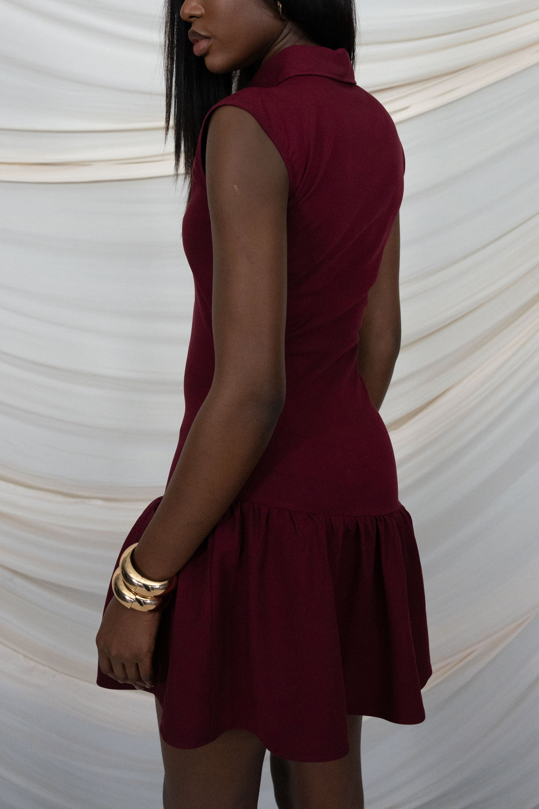 Burgundy Polo Dress
