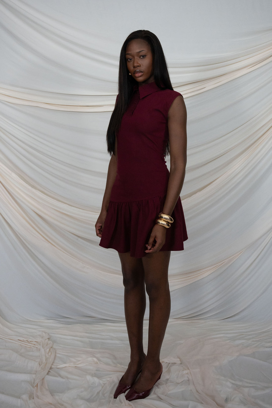 Burgundy Polo Dress