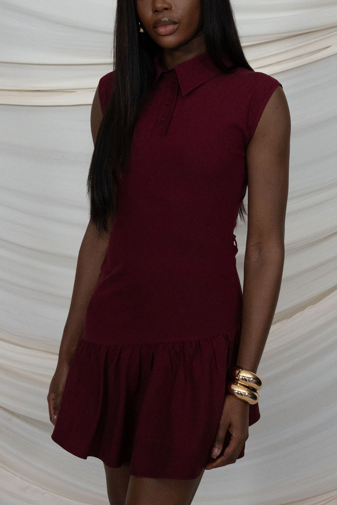 Burgundy Polo Dress