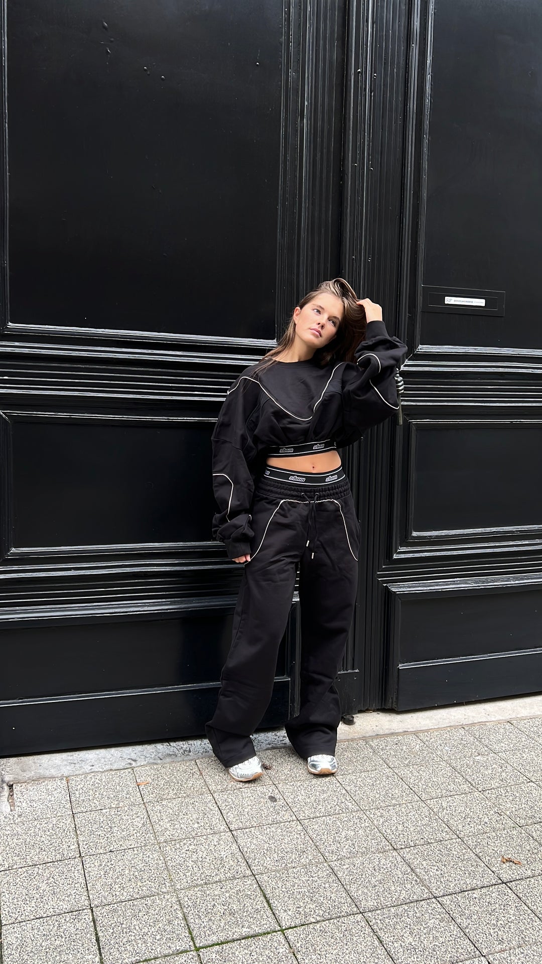 Black Logo Waistband Boxer Cut Sweatpants