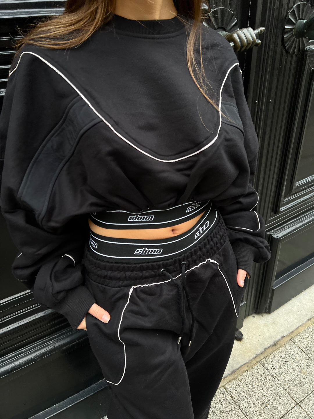 Black Beauty White Contour Sweatshirt