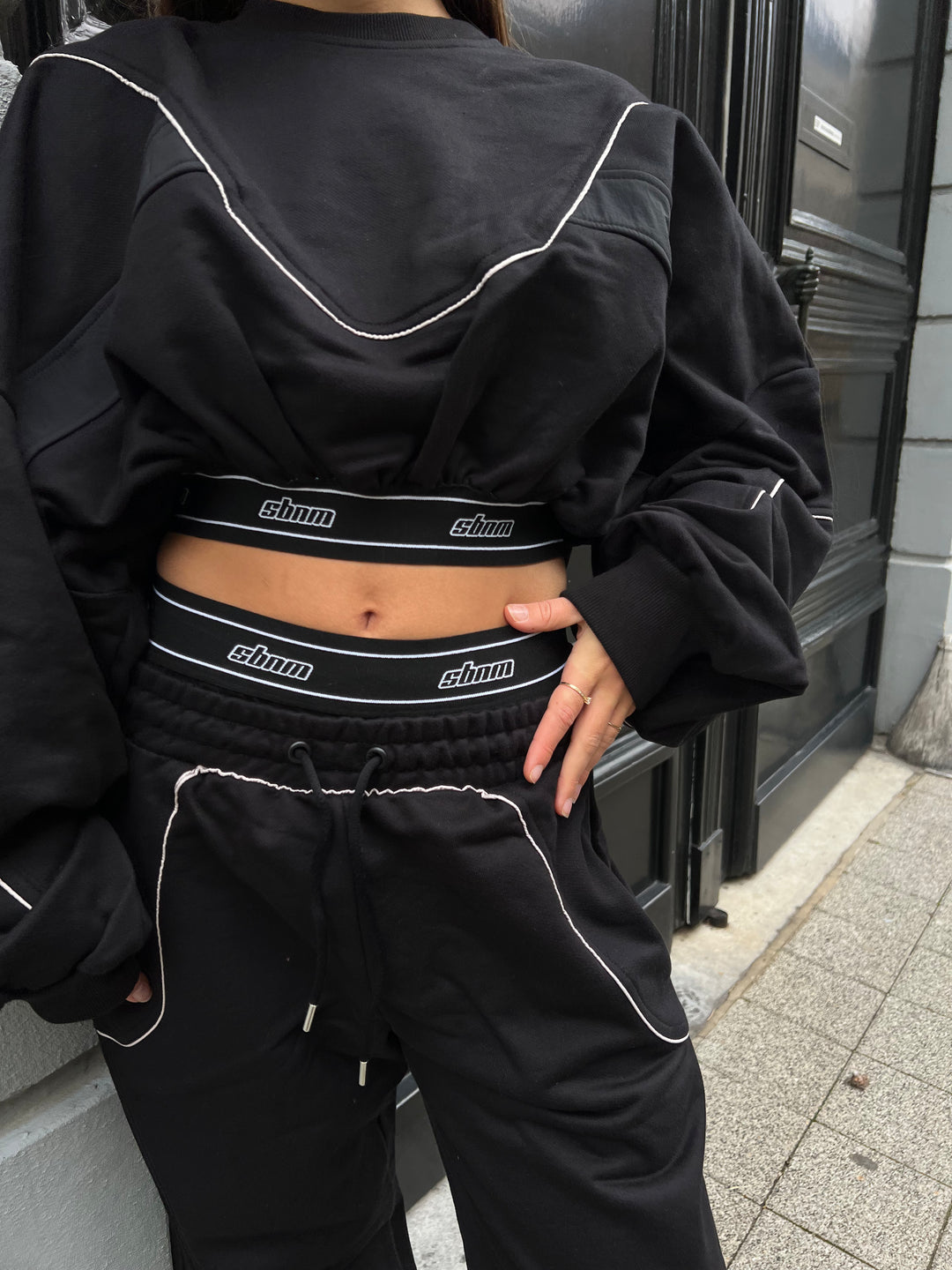 Black Beauty White Contour Sweatshirt