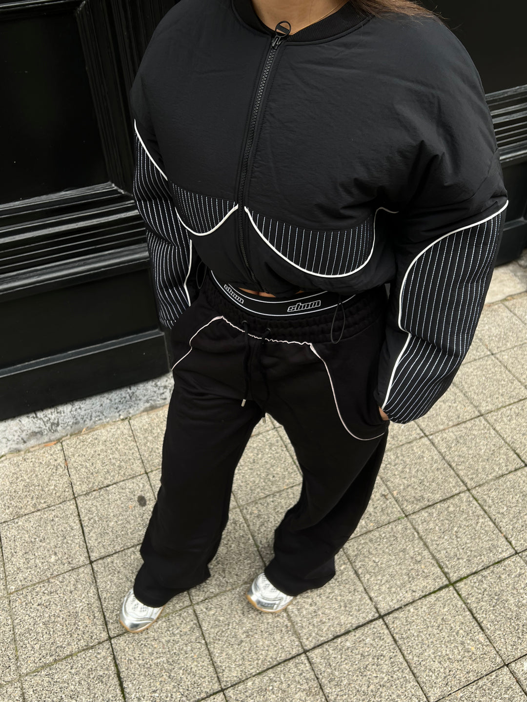 Black Logo Waistband Boxer Cut Sweatpants