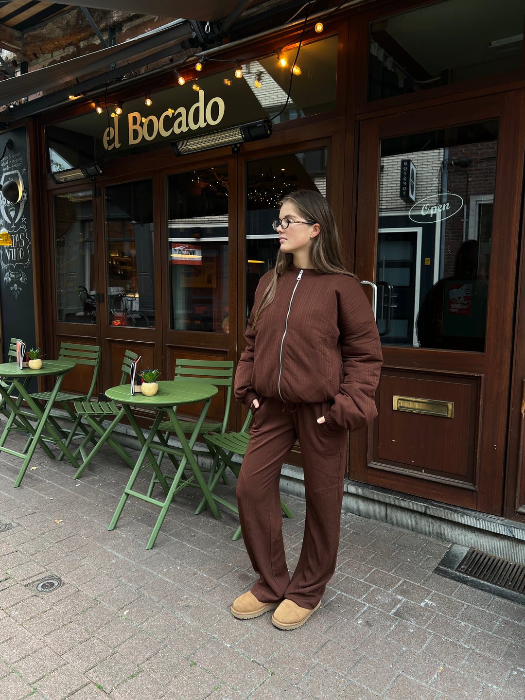 Brown Padded Bomber