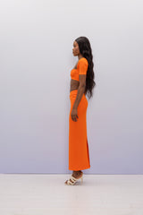 GYPSY ORANGE LONG SKIRT