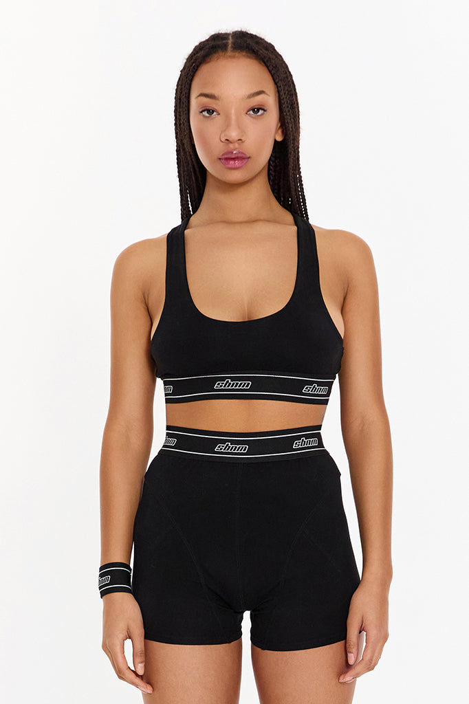 Black Logo Bralette