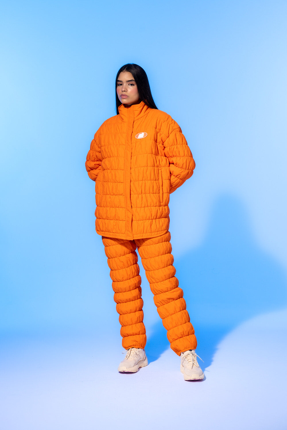 Orange Cloud Ski Puffer Jacket