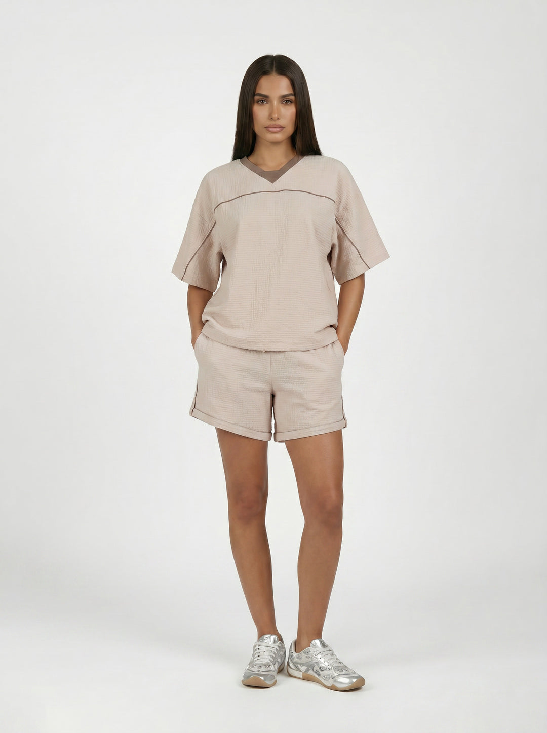 Nude Loose Shorts