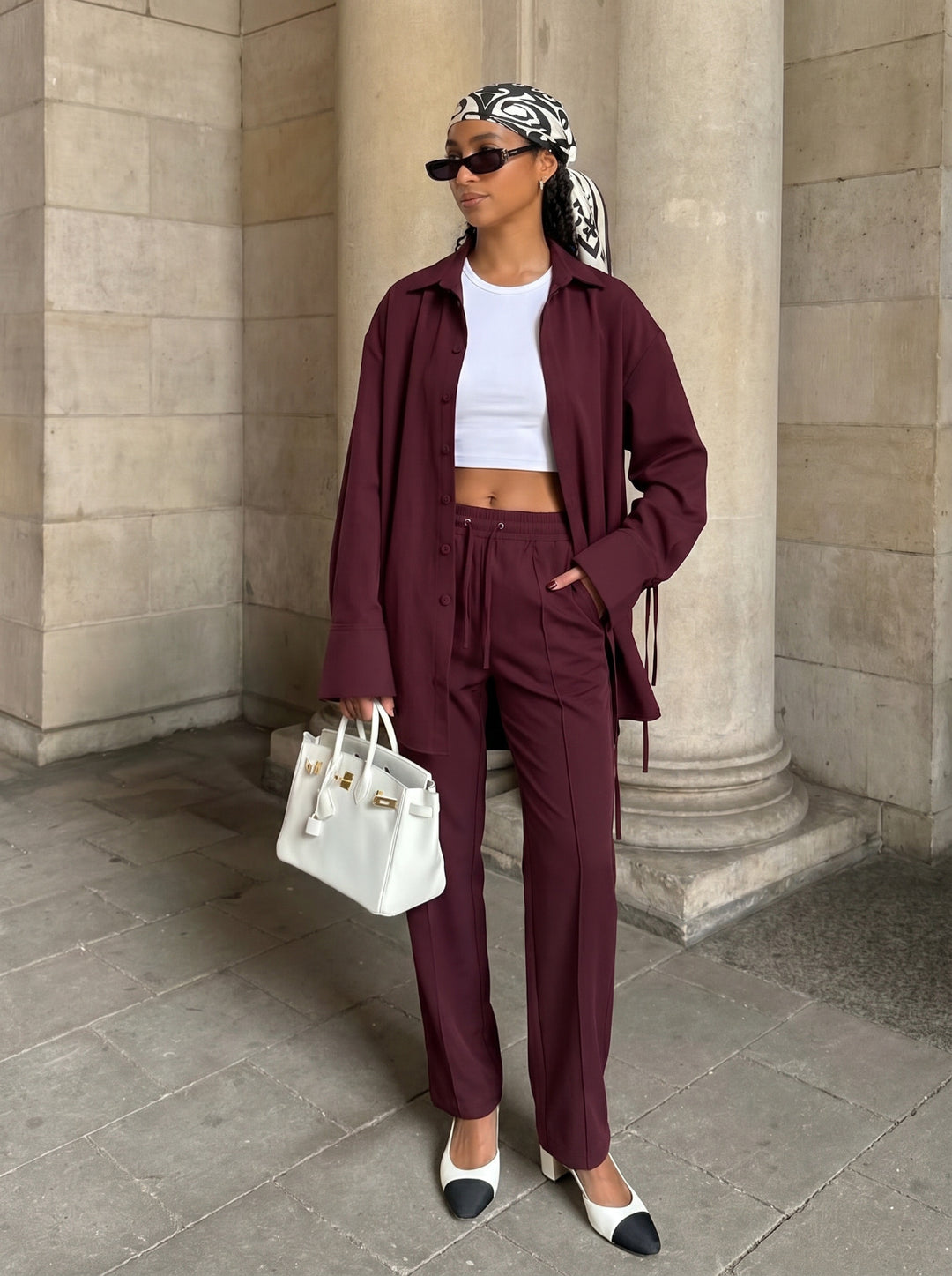 Burgundy Oversized Shirt