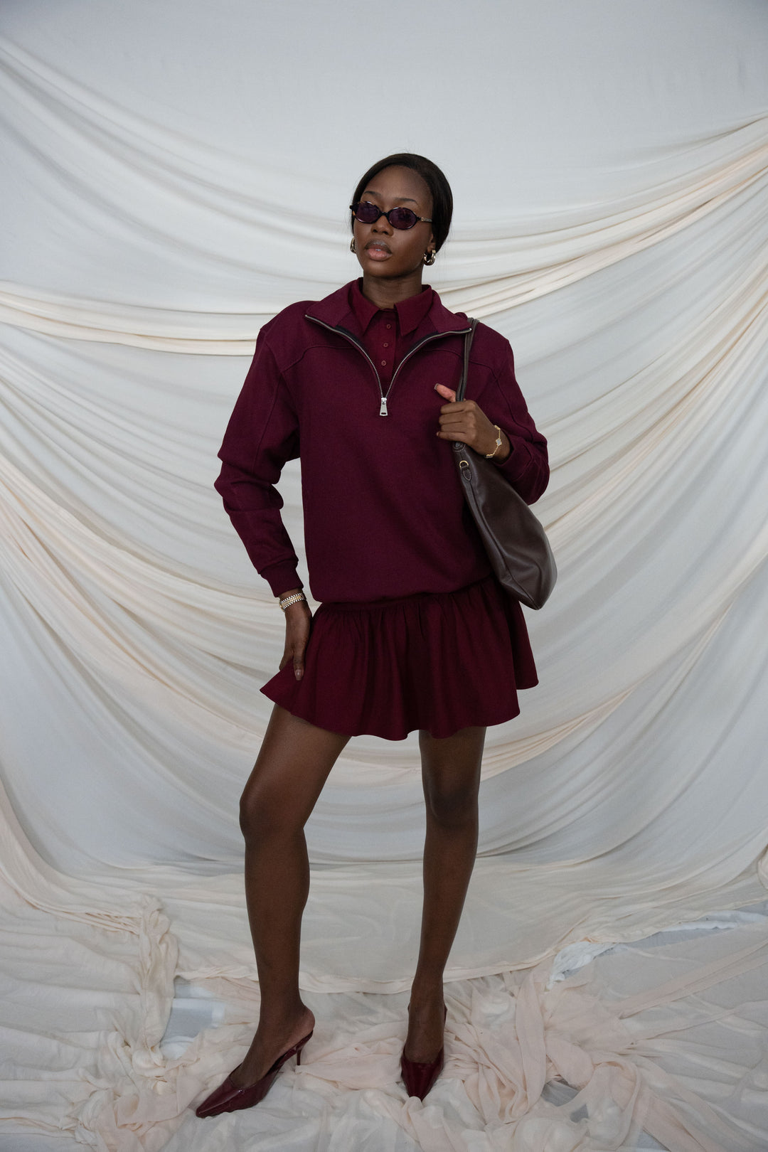 Burgundy Polo Sweater