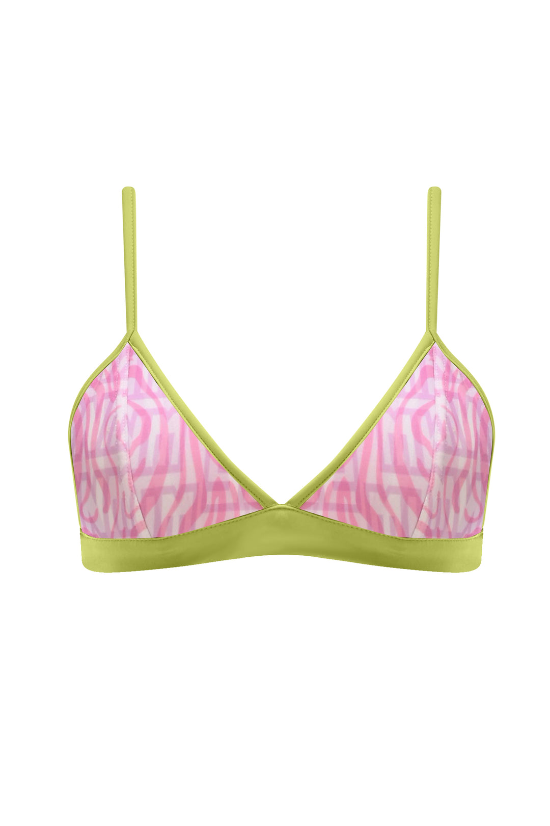 Pink Logomania Bikini Top