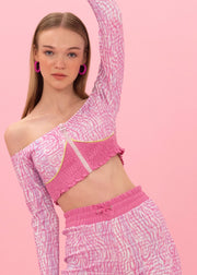 PINKY LOGOMANIA CROP TOP