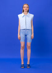 COCONUT GIRL BLUE WAVY QUILTED VEST