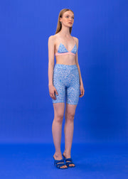 NAVY LOGOMANIA BIKER SHORT