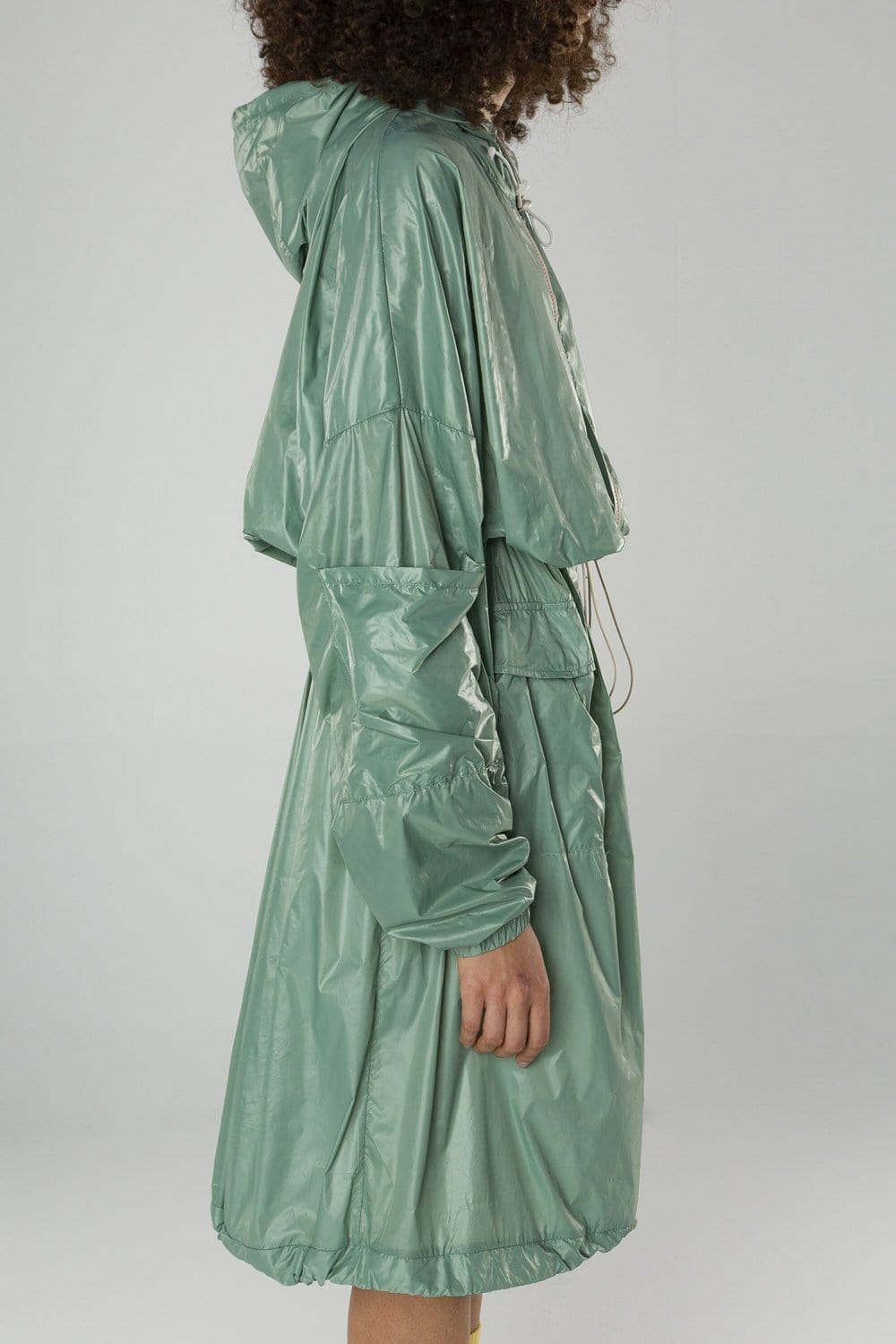Green wave raincoat