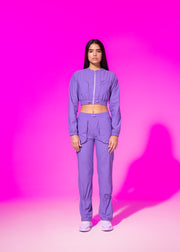 LILAC CROP TRACK JACKET