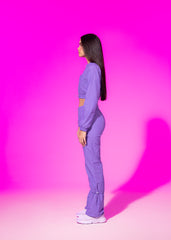LILAC CROP TRACK JACKET