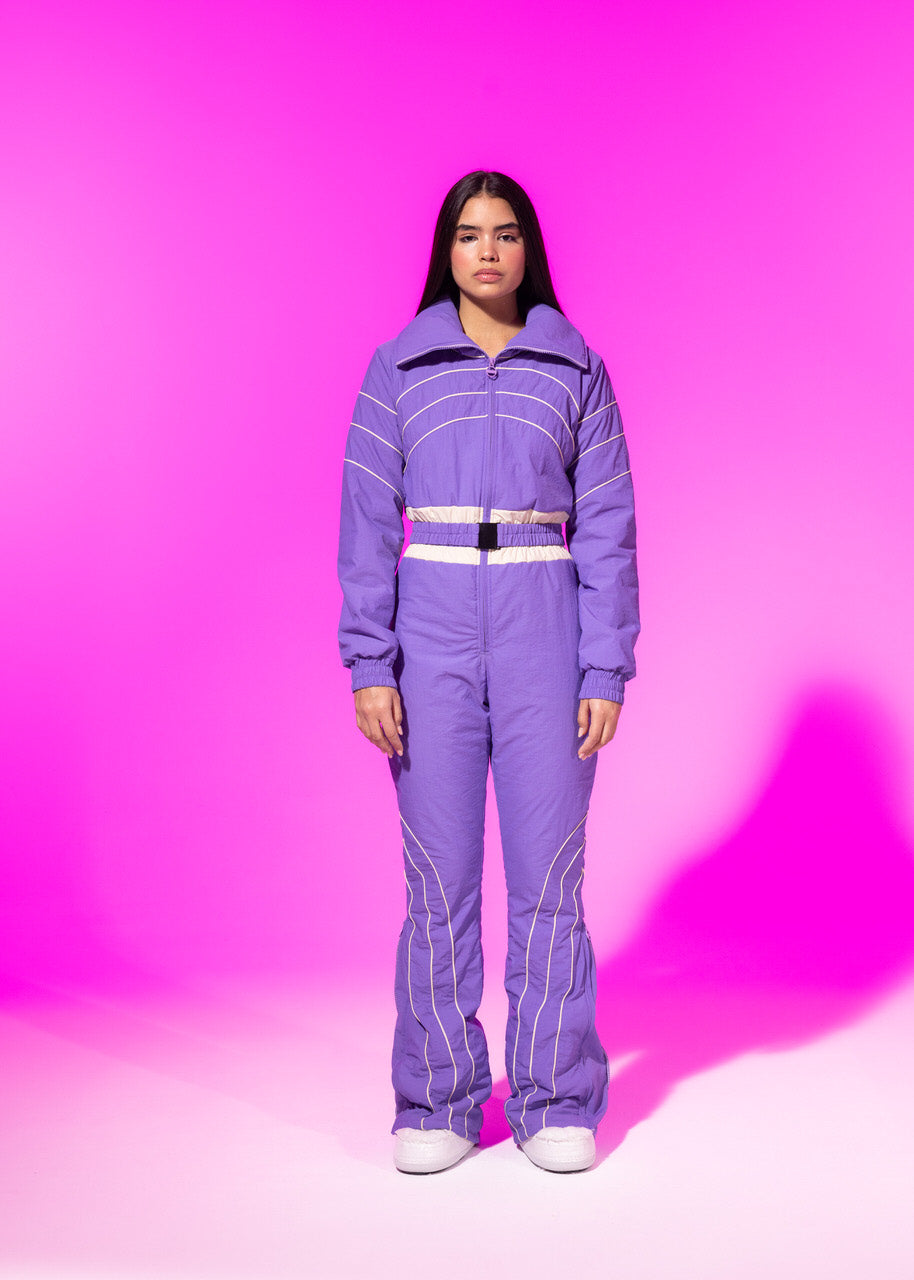 Purple ski online suit